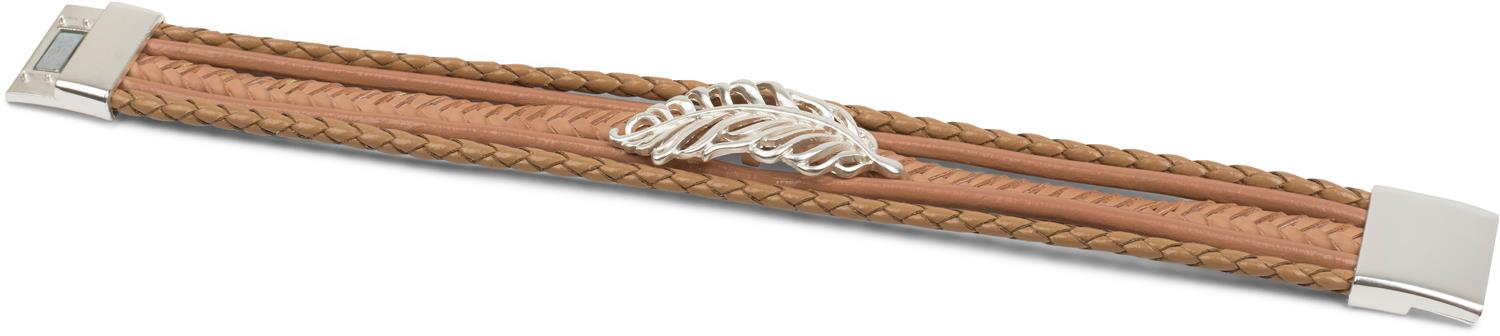 Stylebreaker Flecht Armband mit Feder Schmuck Element Wochenangebot