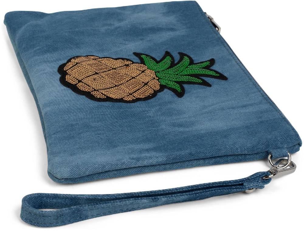 Stylebreaker Jeans Clutch mit Pailletten Ananas Letzte 3 Tage