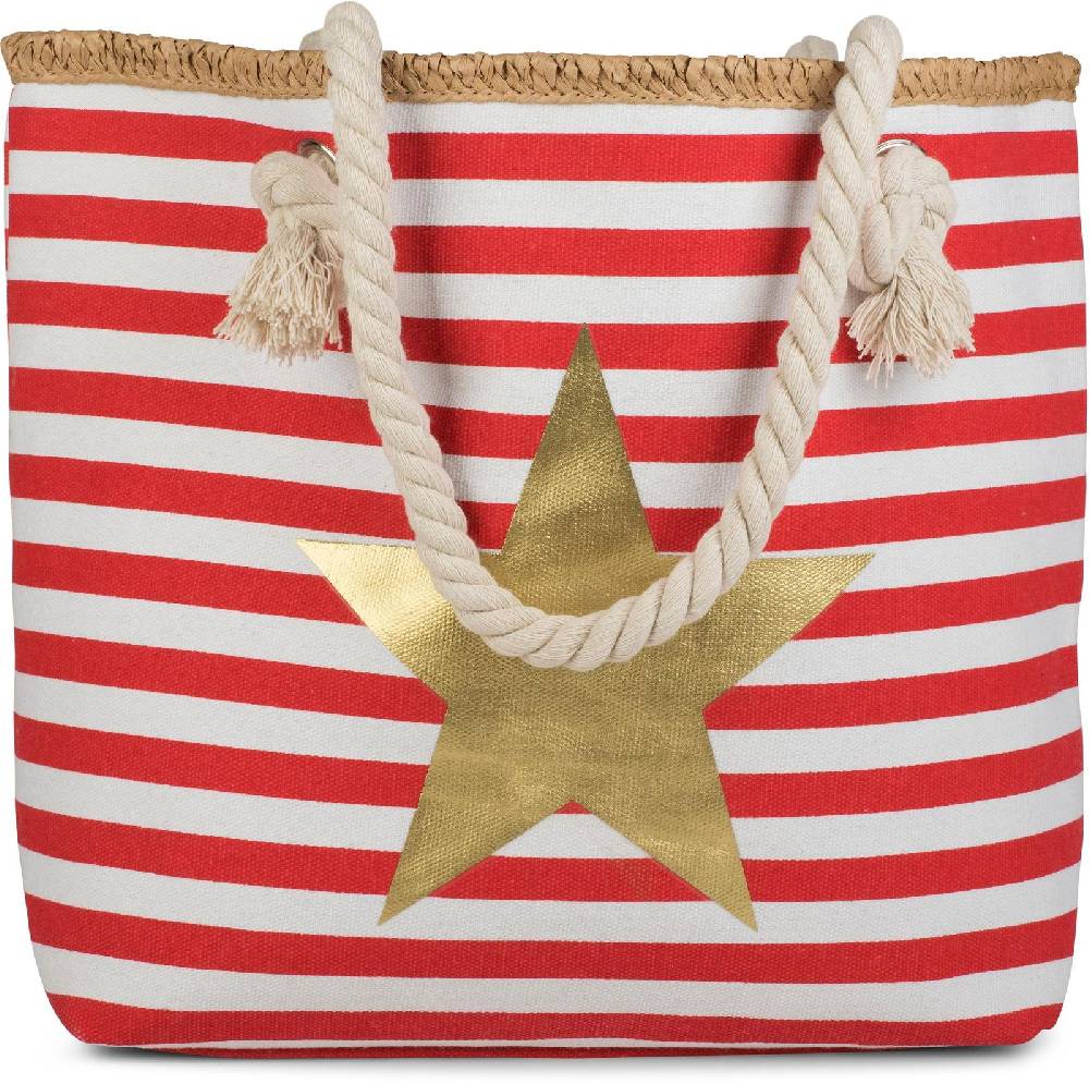 Stylebreaker Strandtasche mit breiten Streifen und Stern Zeitbegrenzte Promotion