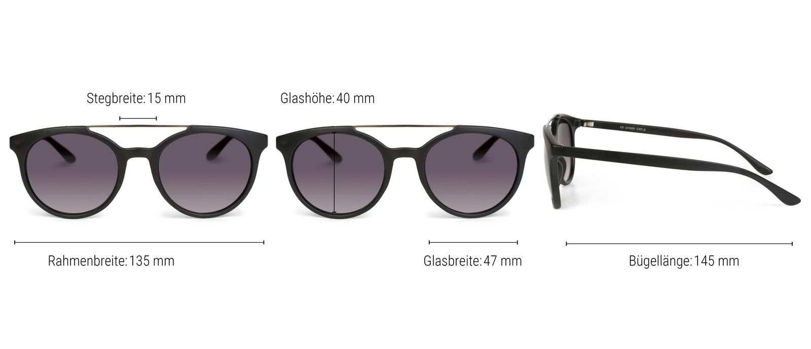 Stylebreaker Sonnenbrille mit runden Gläsern Riesige Rabatte