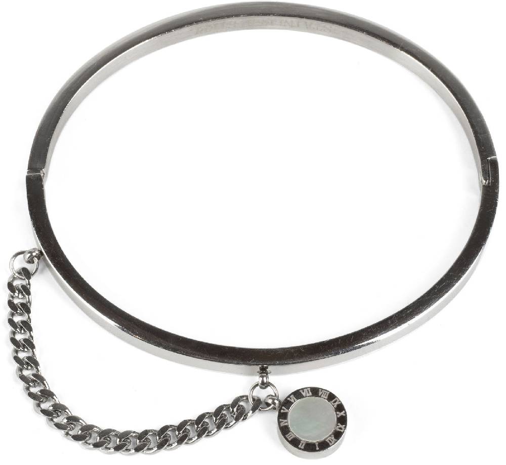 Stylebreaker Edelstahl Armreif mit Kette & Anhänger Speichern exportieren