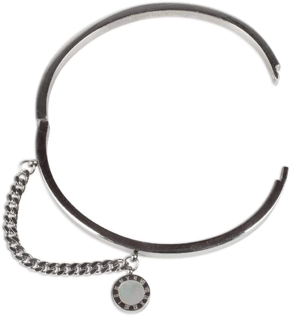 Stylebreaker Edelstahl Armreif mit Kette & Anhänger Speichern exportieren