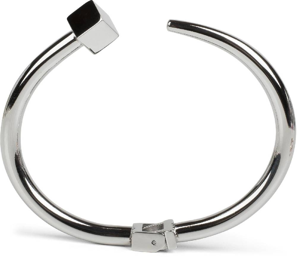 Stylebreaker Edelstahl Klapp Armband mit Würfel Auslauf