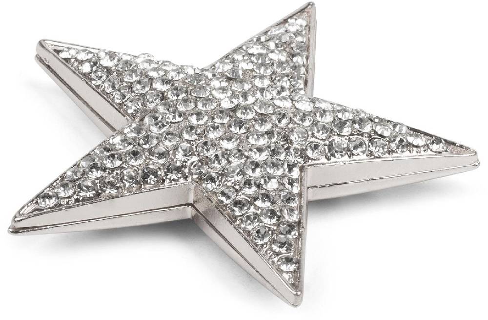Stylebreaker Stern Magnet Brosche mit Strass Steinen im Angebot