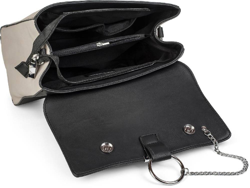 Stylebreaker Henkeltasche 2-Tone mit Metall Ring und Kette Günstiger Verkauf