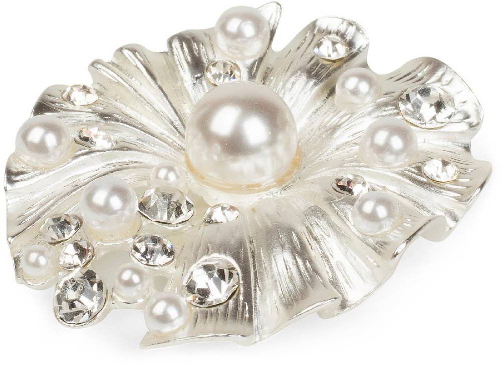 Stylebreaker Muschel Magnet Brosche mit Strass & Perle Meist gekauft