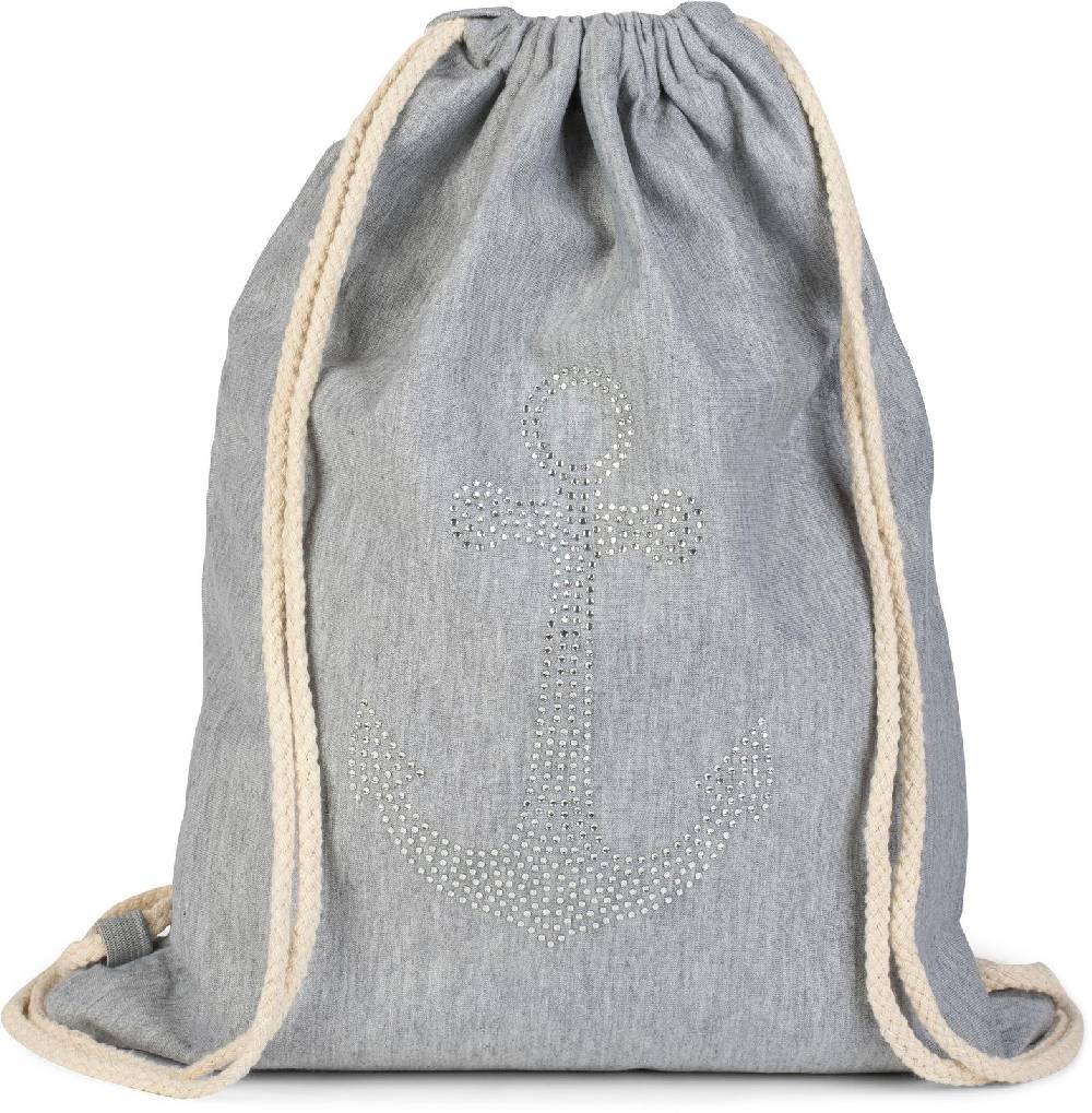 Stylebreaker Turnbeutel mit Strass Anker Fabrik Onlineshop