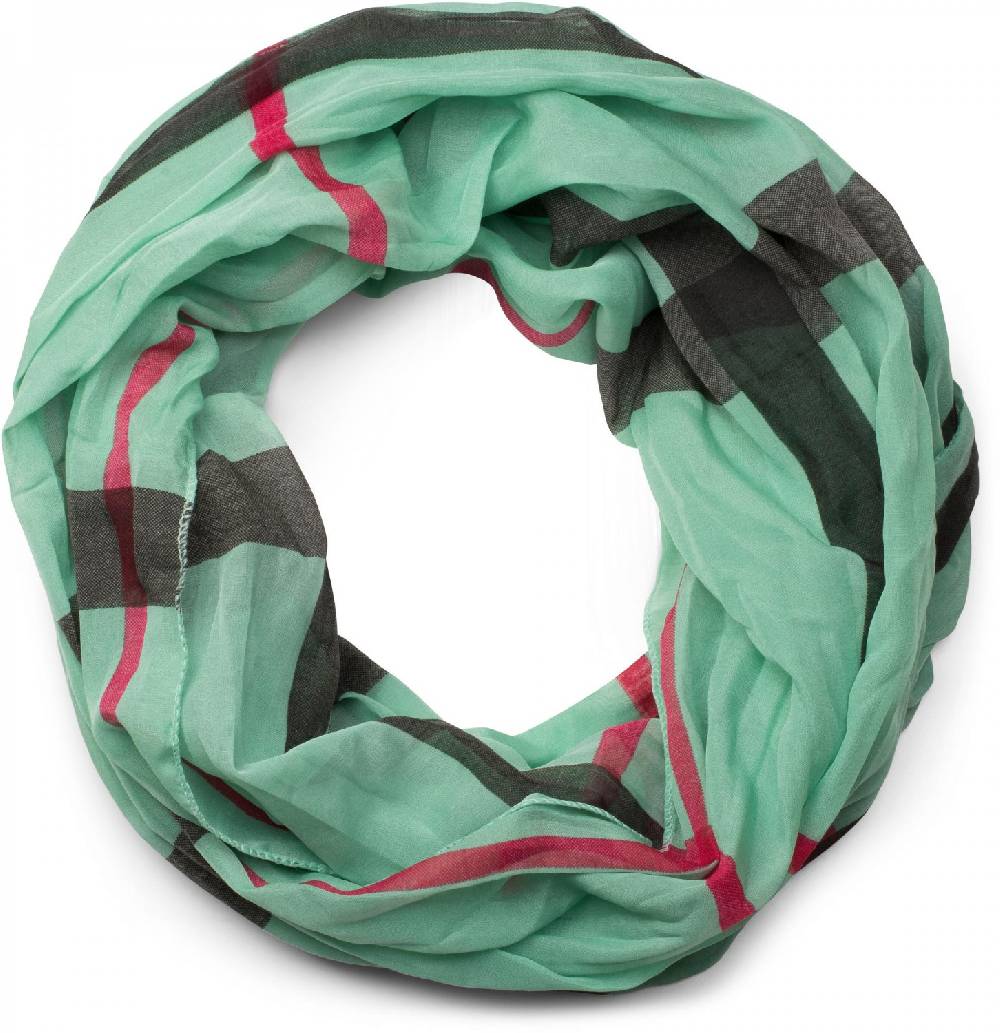 Stylebreaker Seidiger Loop mit Karo Muster Top Angebot