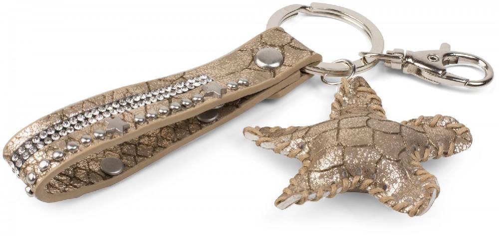 Stylebreaker Schlüsselanhänger mit Strass, Nieten und Stern Anhänger Blitzangebot