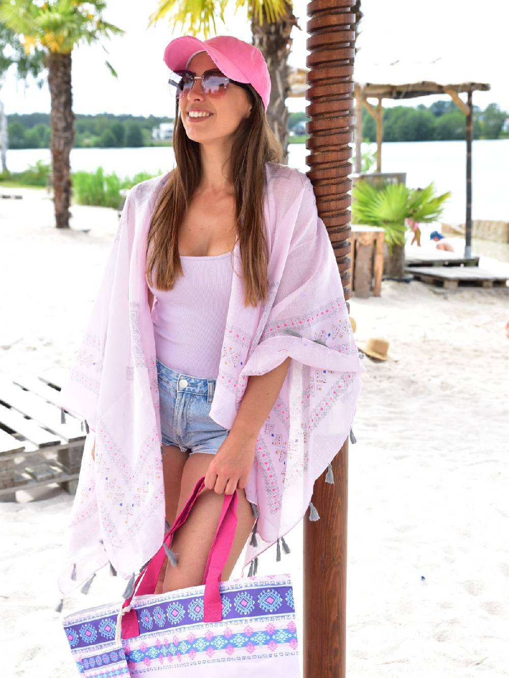 Stylebreaker Leichter Poncho mit Ethno Muster Riesige Ersparnisse