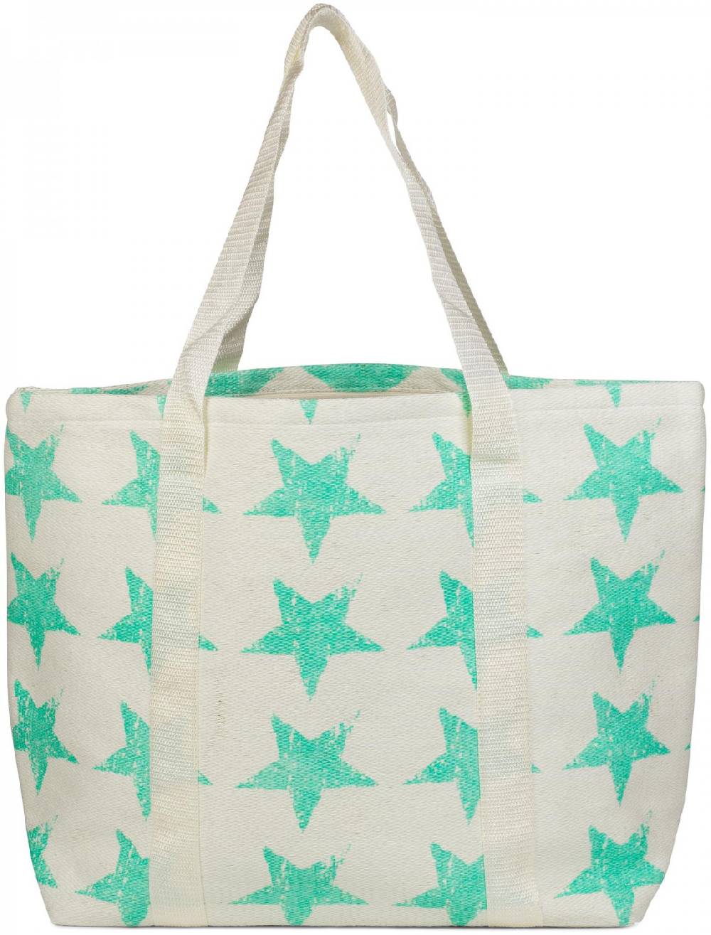 Stylebreaker Strandtasche mit Vintage Stern Muster