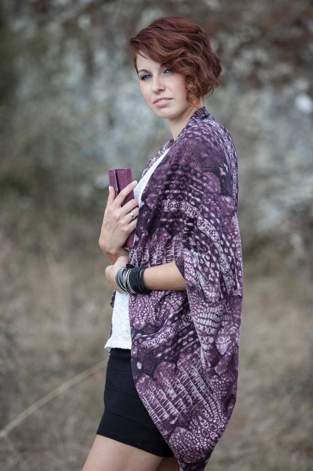 Stylebreaker Cardigan Weste / Schal mit Animal Print Zeitbegrenzte Promotion