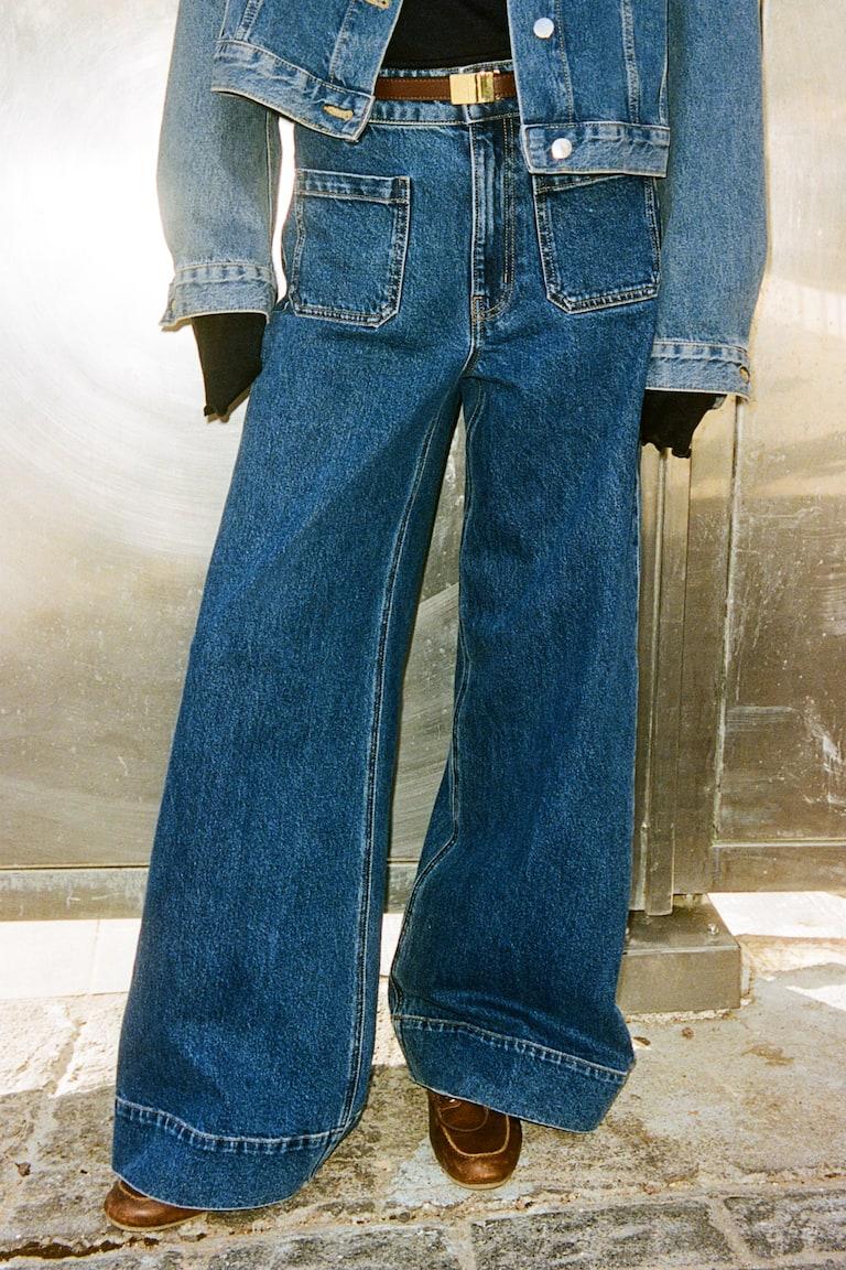 H&M Wide High Jeans Online Outlet