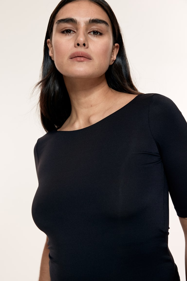 H&M Shirt mit Ballerina-Ausschnitt Blitzangebot