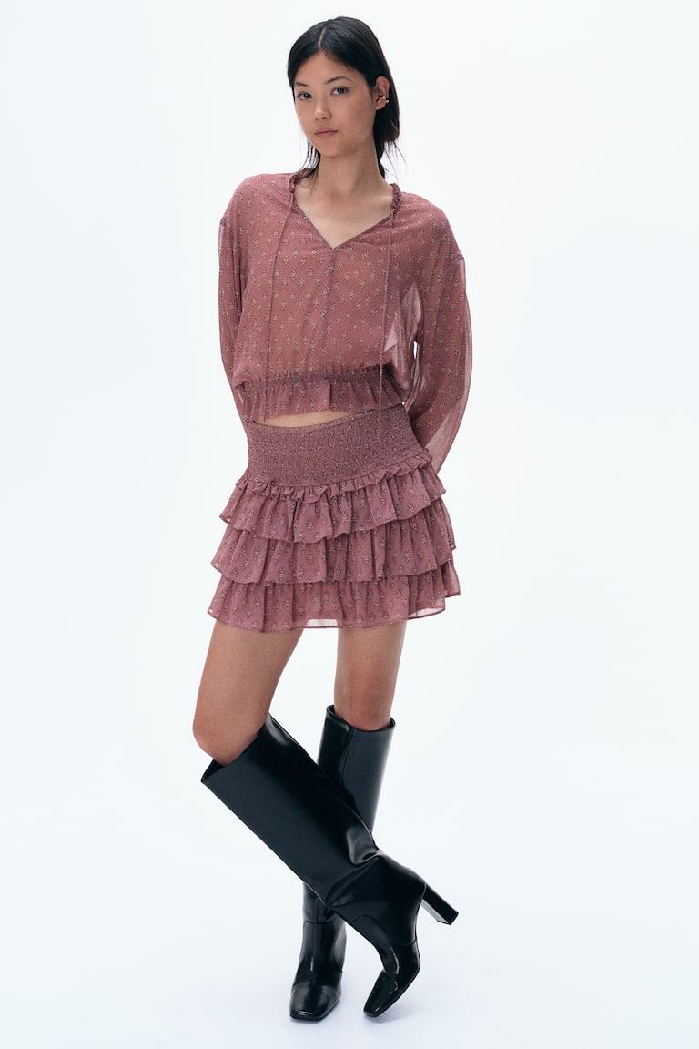 H&M Minirock mit Stufen Lagerräumung