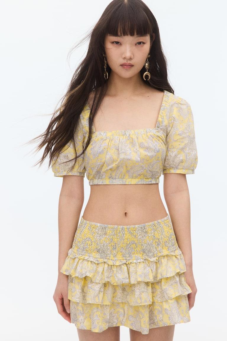 H&M Baumwollbluse mit Spitze Neuheiten