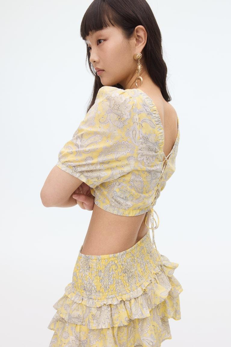 H&M Baumwollbluse mit Spitze Neuheiten