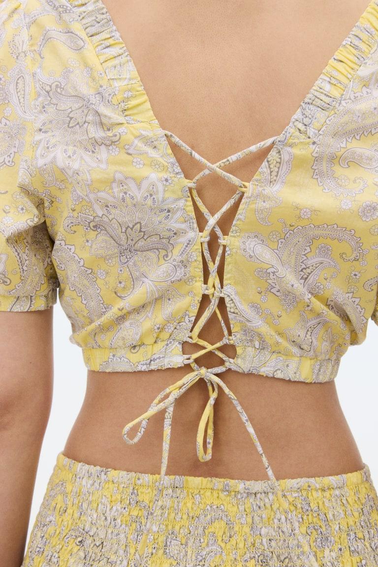 H&M Baumwollbluse mit Spitze Bestseller