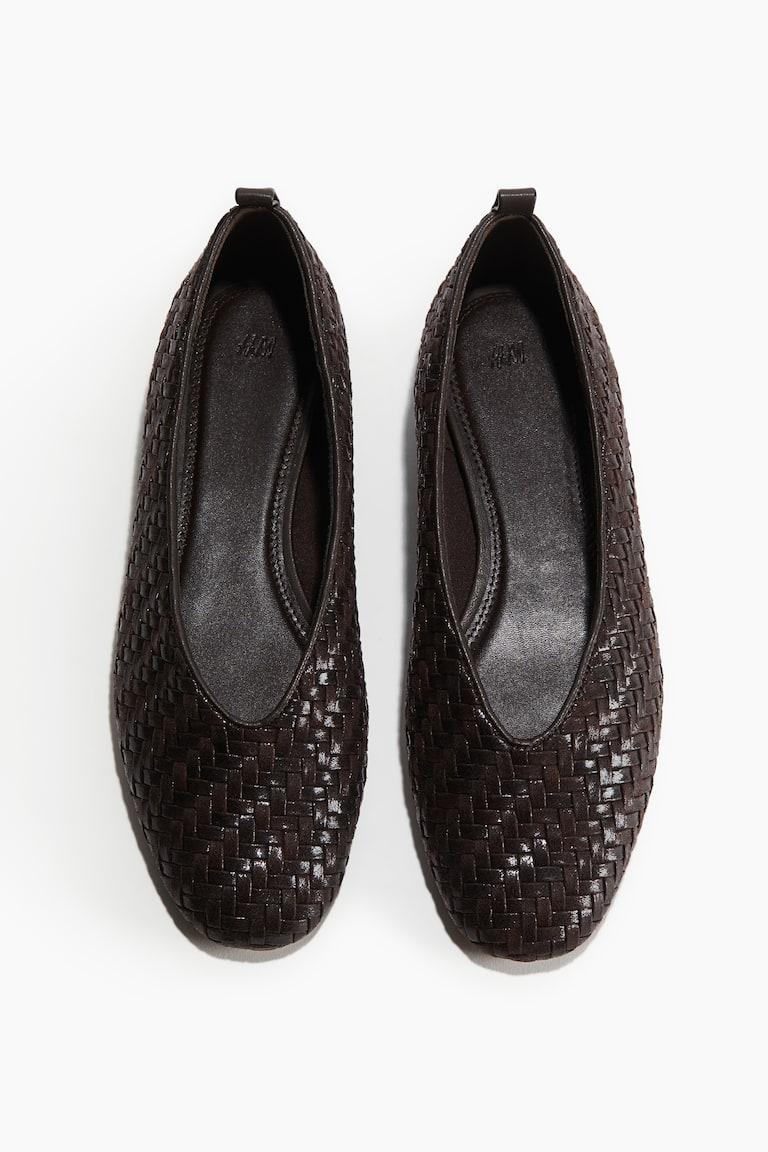 H&M Geflochtene Ballerinas Flash Sale