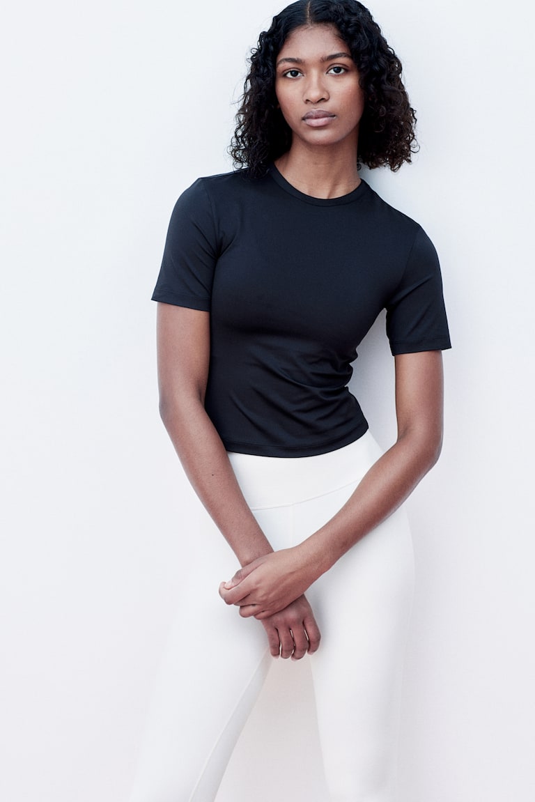 H&M Cropped Sportshirt mit DryMove™ Hotsell