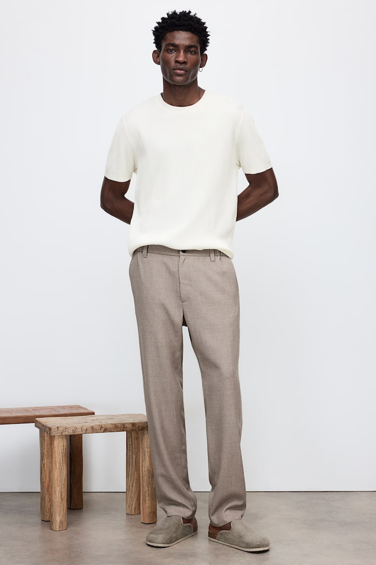 H&M T-Shirt in Rippstrick Regular Fit VIP-Rabatte