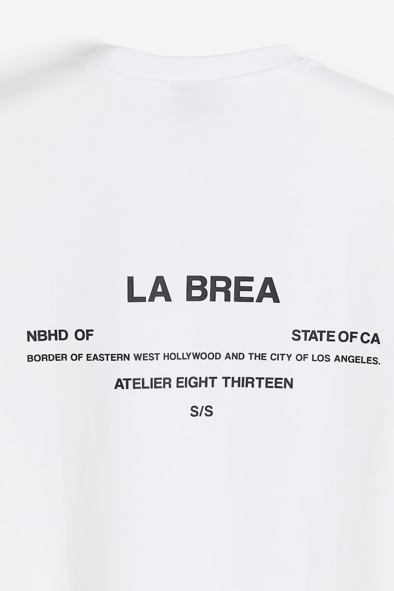 H&M Bedrucktes T-Shirt in Loose Fit Neueste Stile