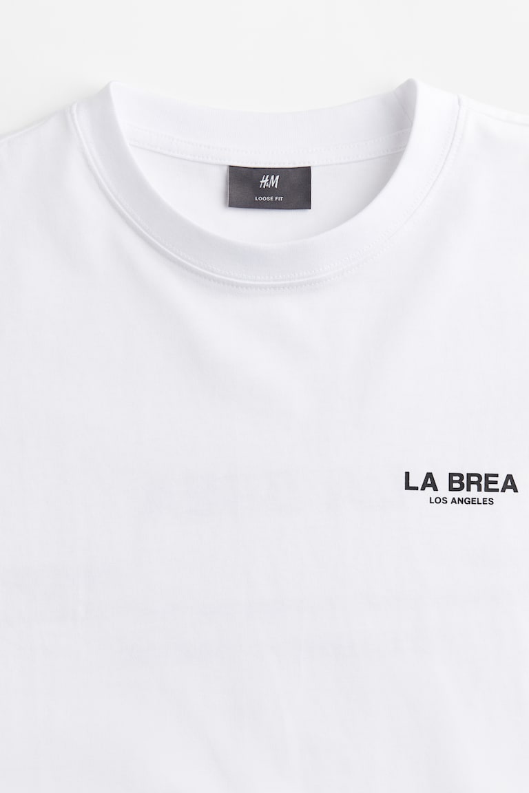 H&M Bedrucktes T-Shirt in Loose Fit Letzter Tag