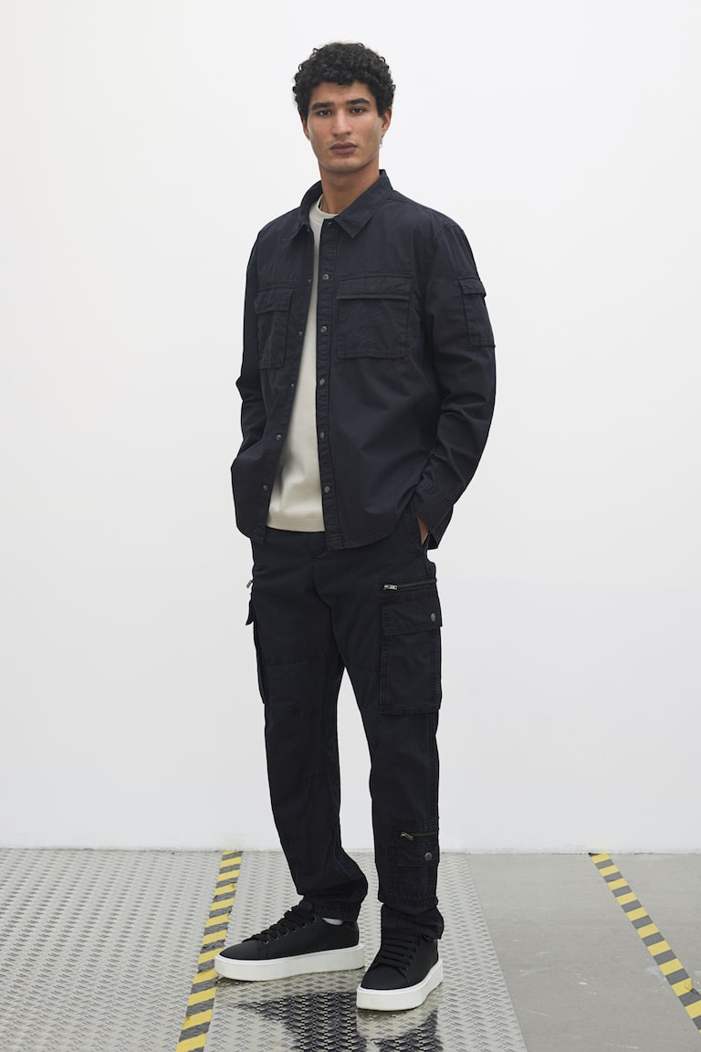 H&M Utility-Overshirt in Regular Fit Nur noch ein Tag übrig