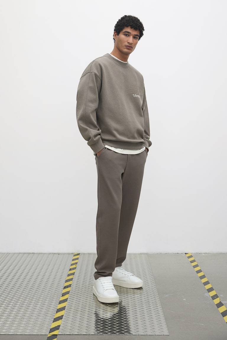 H&M Bedrucktes Sweatshirt in Loose Fit Super Rabatt