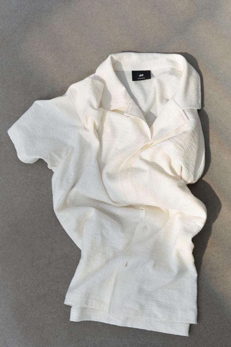 H&M Freizeithemd aus Jersey in Regular Fit Black Friday Preise
