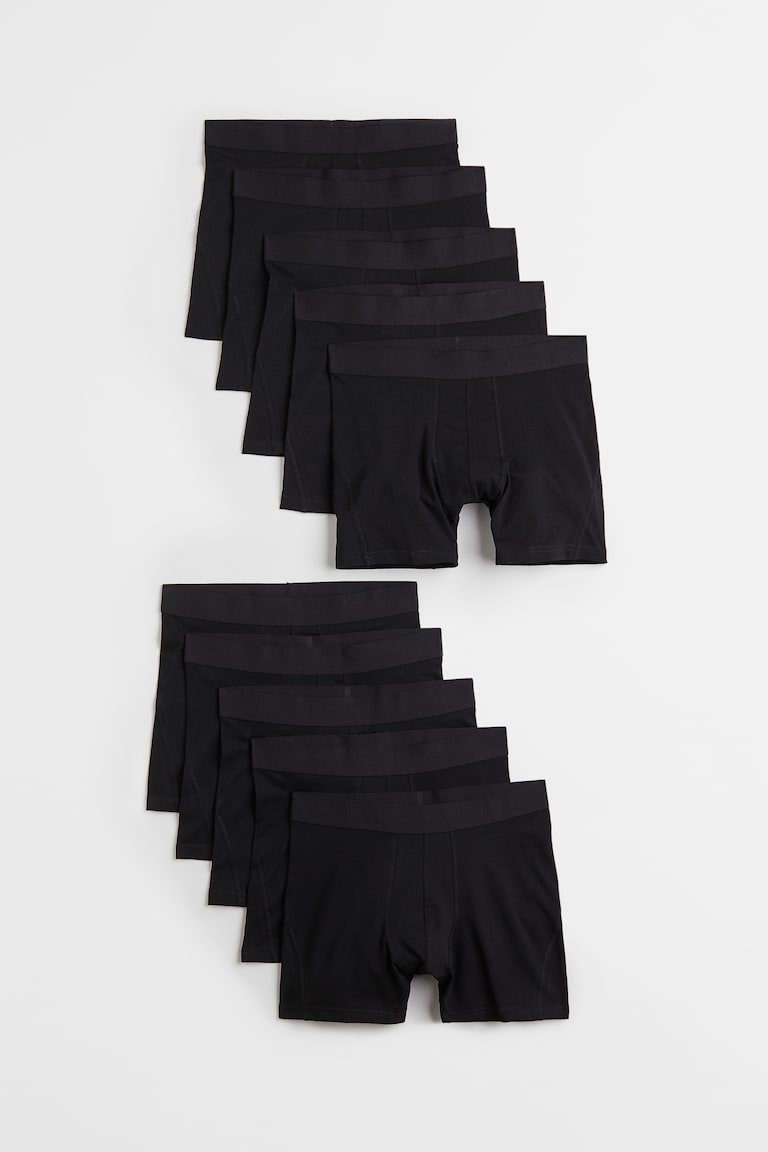 H&M 10er-Pack Halblange Trunks mit Lycra® Sonderangebot der Fabrik
