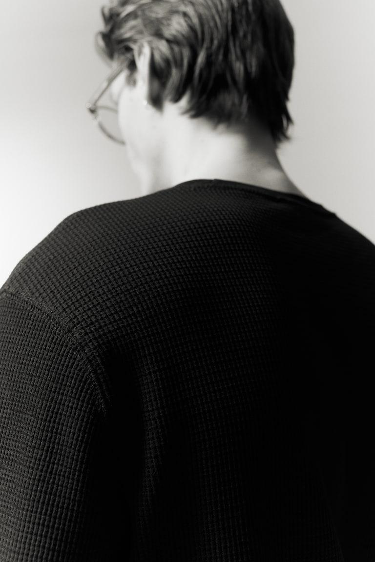 H&M Shirt aus Waffeljersey in Slim Fit Rabatte dieses Monats