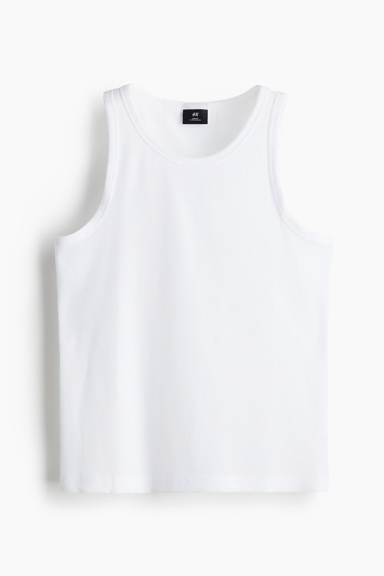 H&M Geripptes Tanktop in Slim Fit Online