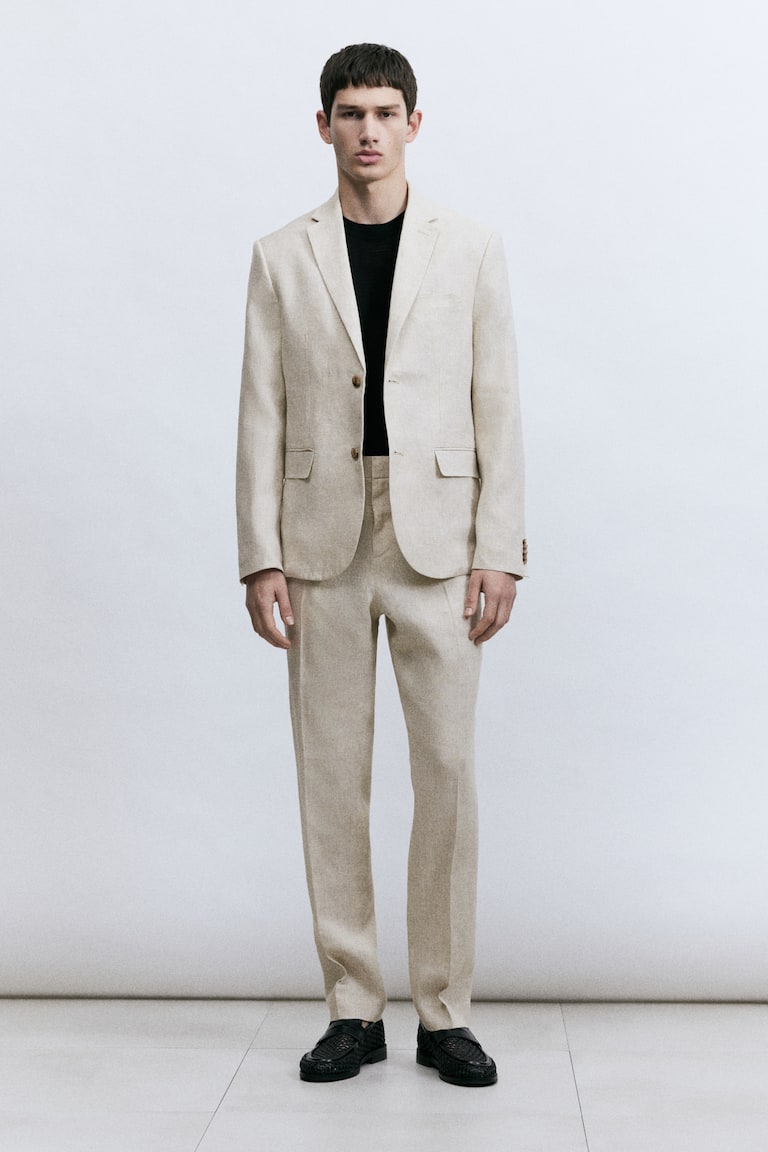 H&M Leinensakko in Slim Fit Günstig kaufen
