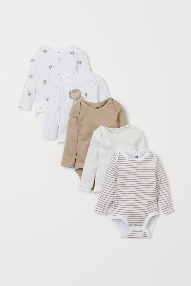 H&M 5er-Pack Langarmbodys Fabrikpreis