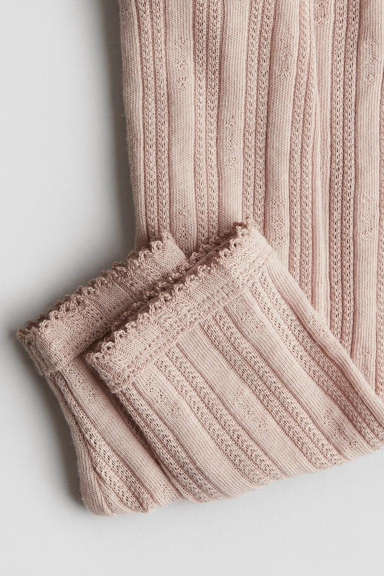 H&M Leggings aus Baumwolljersey mit Pointellemuster Heißer Verkauf