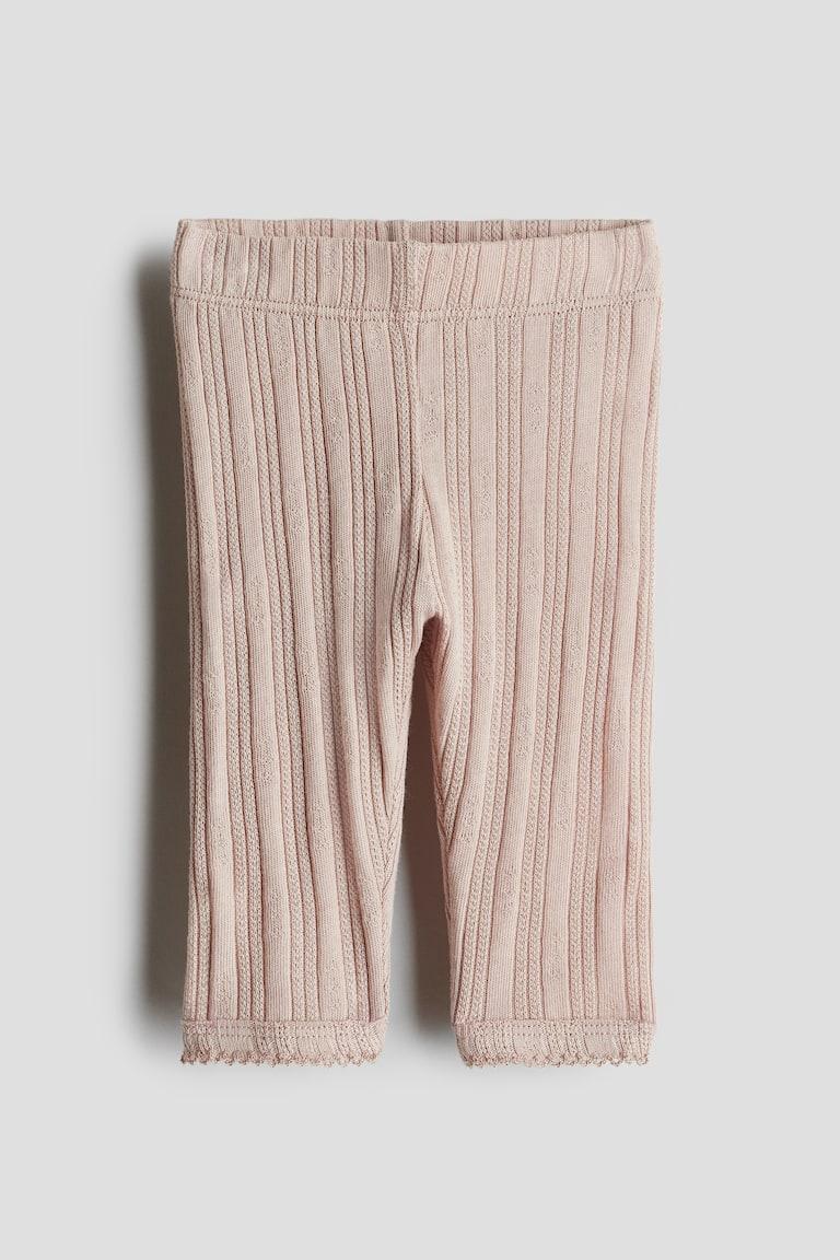 H&M Leggings aus Baumwolljersey mit Pointellemuster Top Angebot