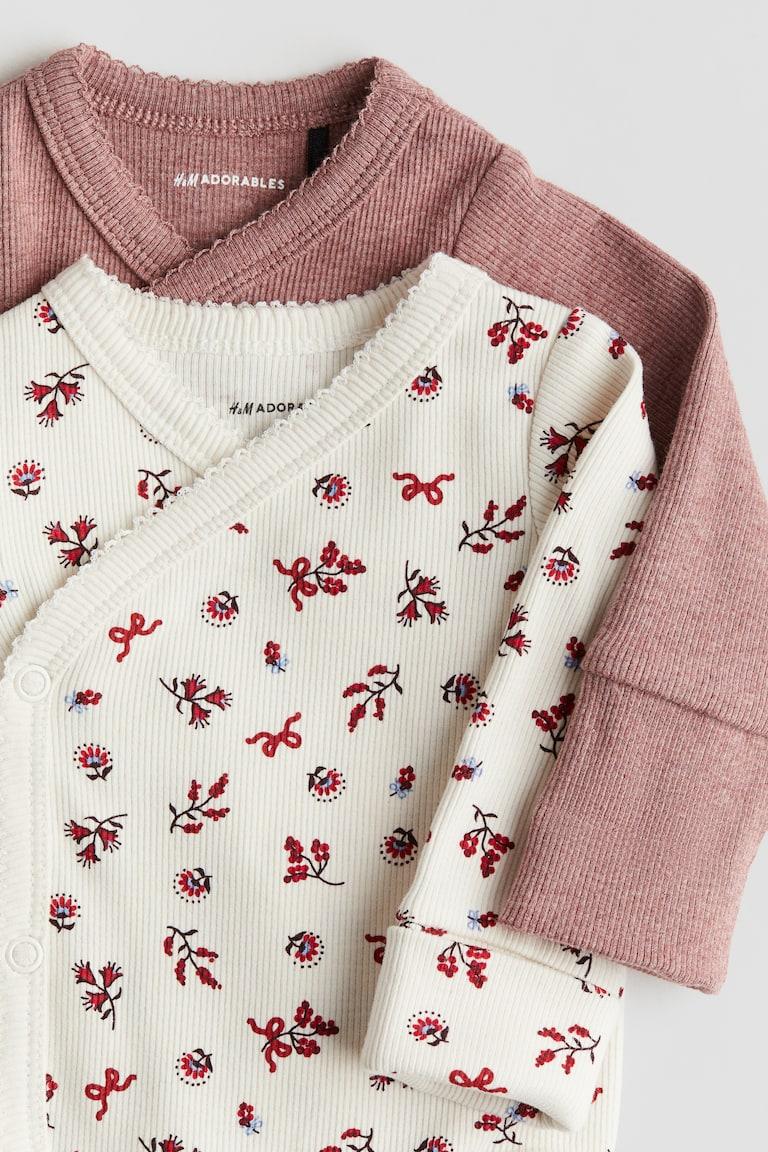 H&M 2er-Pack Bodys mit Mitwachsfunktion Zeitlich begrenztes Angebot