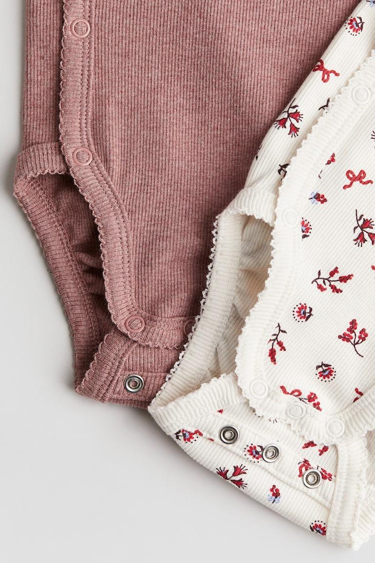 H&M 2er-Pack Bodys mit Mitwachsfunktion Große Rabatte