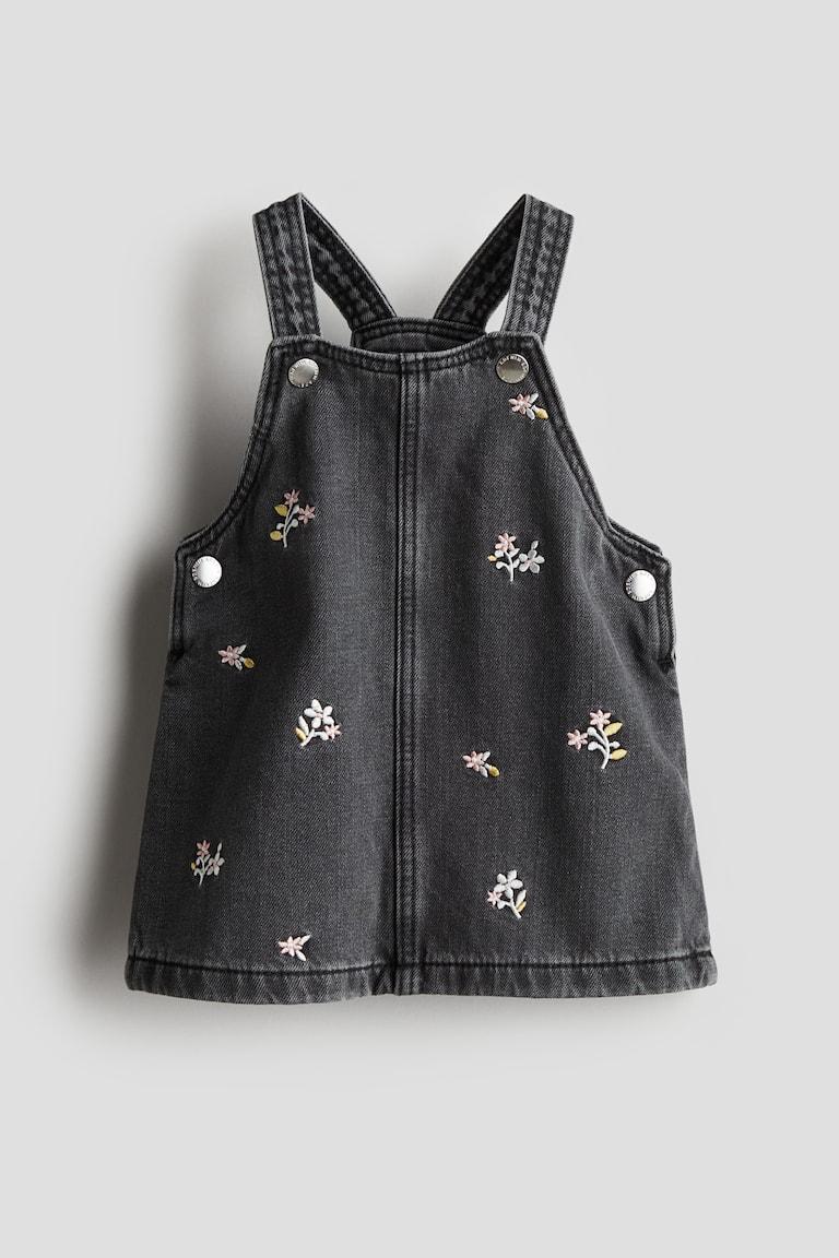 H&M Latzkleid aus Denim Sonderangebot der Fabrik