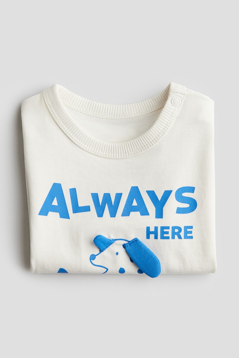 H&M Baumwoll-T-Shirt mit Print Fabrikladen