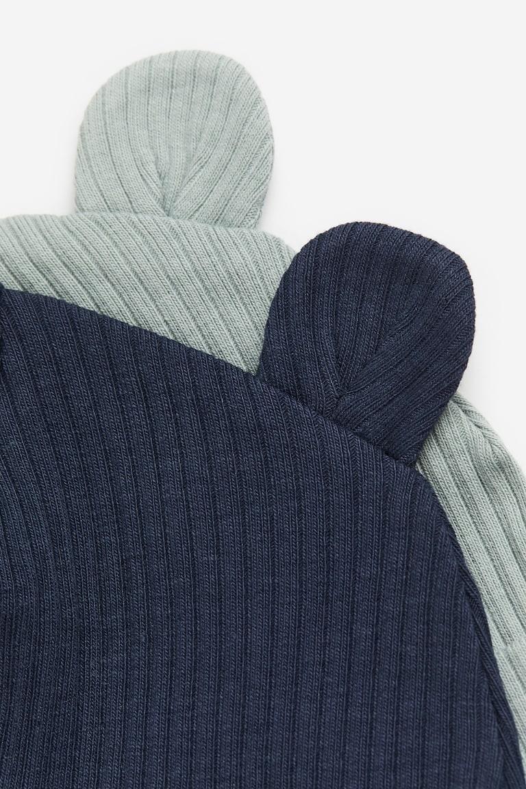 H&M 2er-Pack Gerippte Beanies mit Ohren Neueste Mode