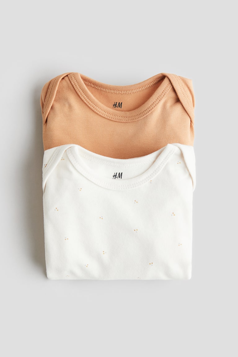 H&M 2er-Pack Superweiche Wickelbodys aus Baumwolle Sonderangebot der Fabrik