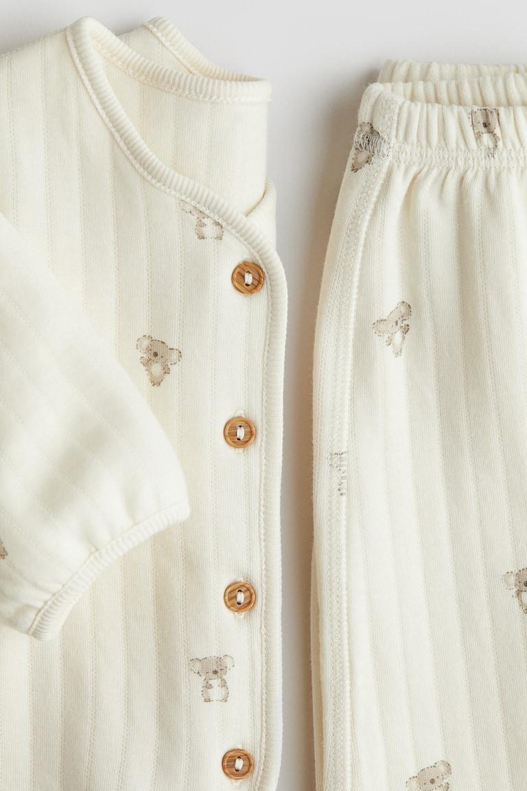 H&M 2-teiliges Set aus gestepptem Jersey Nur noch ein Tag übrig
