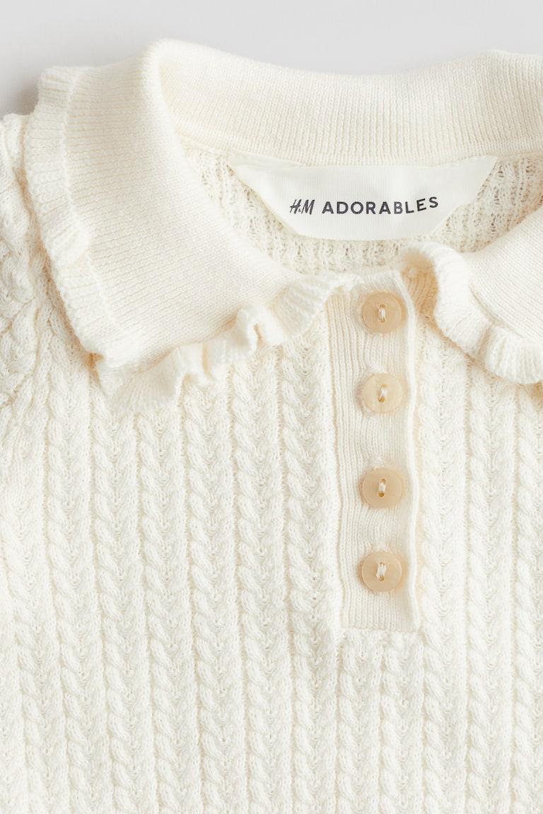H&M Baumwollshirt aus Zopfstrick Preisnachlass