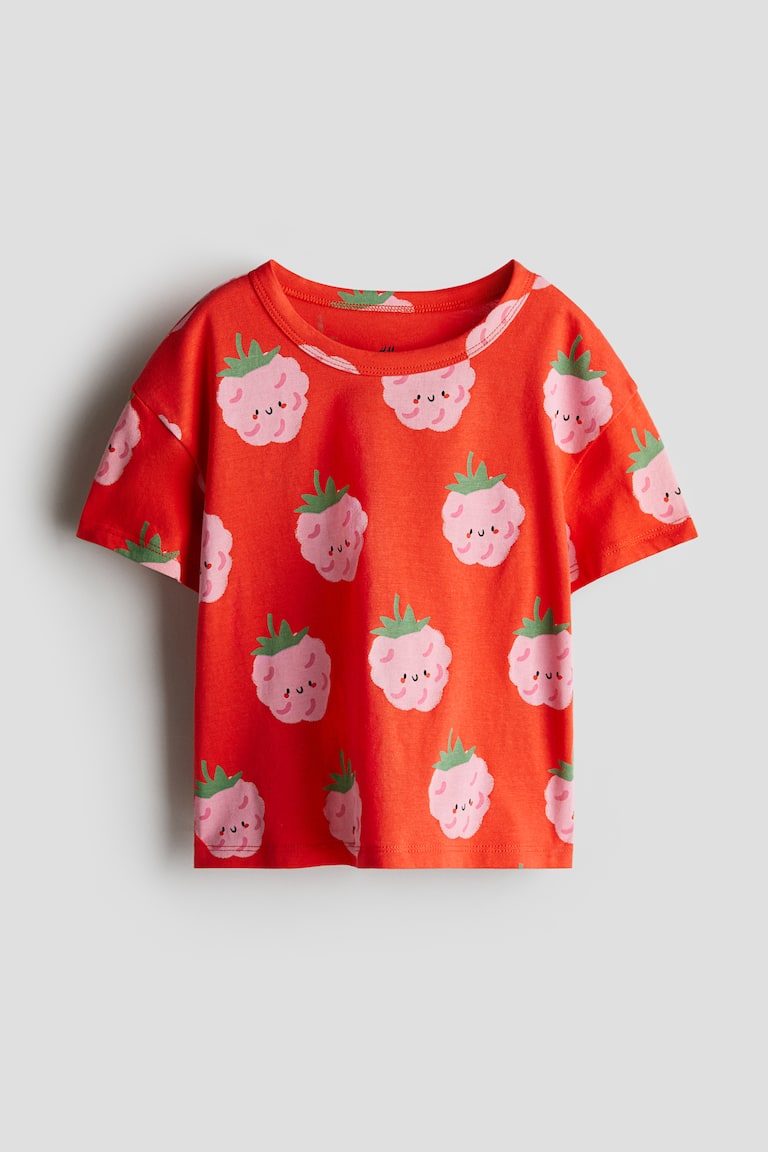 H&M Jerseyshirt mit Print Bis zu 50% Rabatt