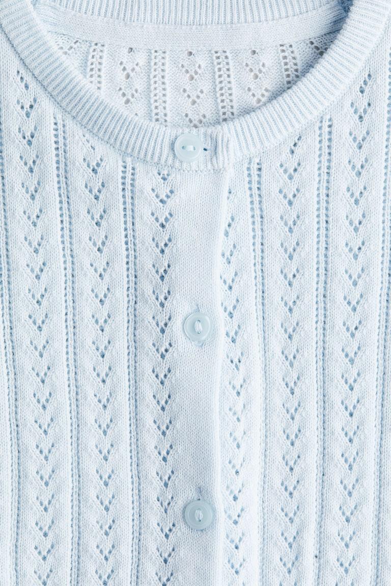 H&M Baumwoll-Cardigan in Pointellestrick im Angebot