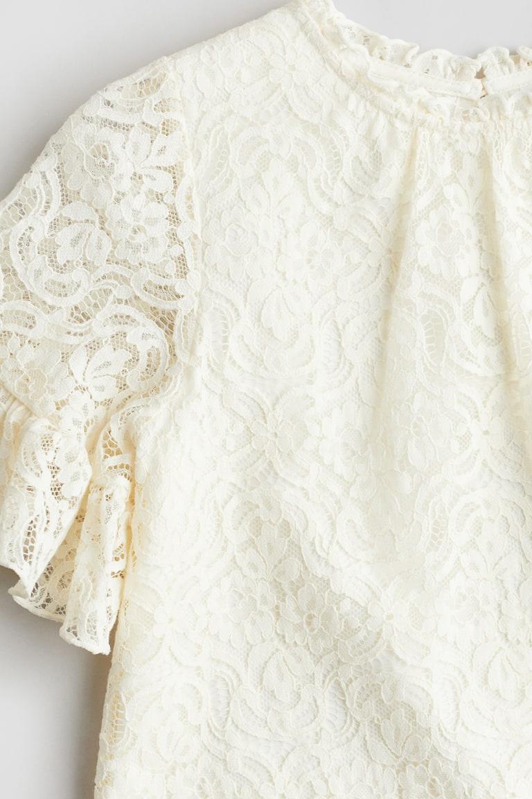 H&M Spitzenkleid mit Volantbesätzen Flash Sale