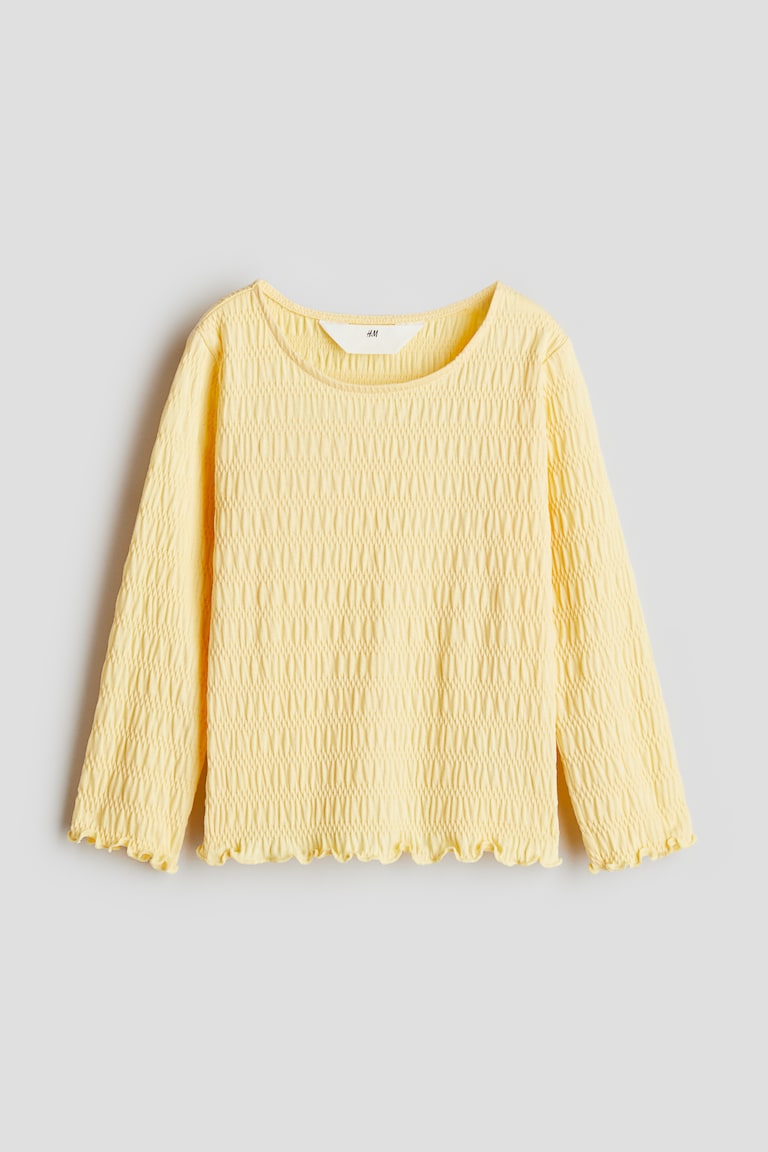 H&M Gesmoktes Jerseyshirt Sonderangebote