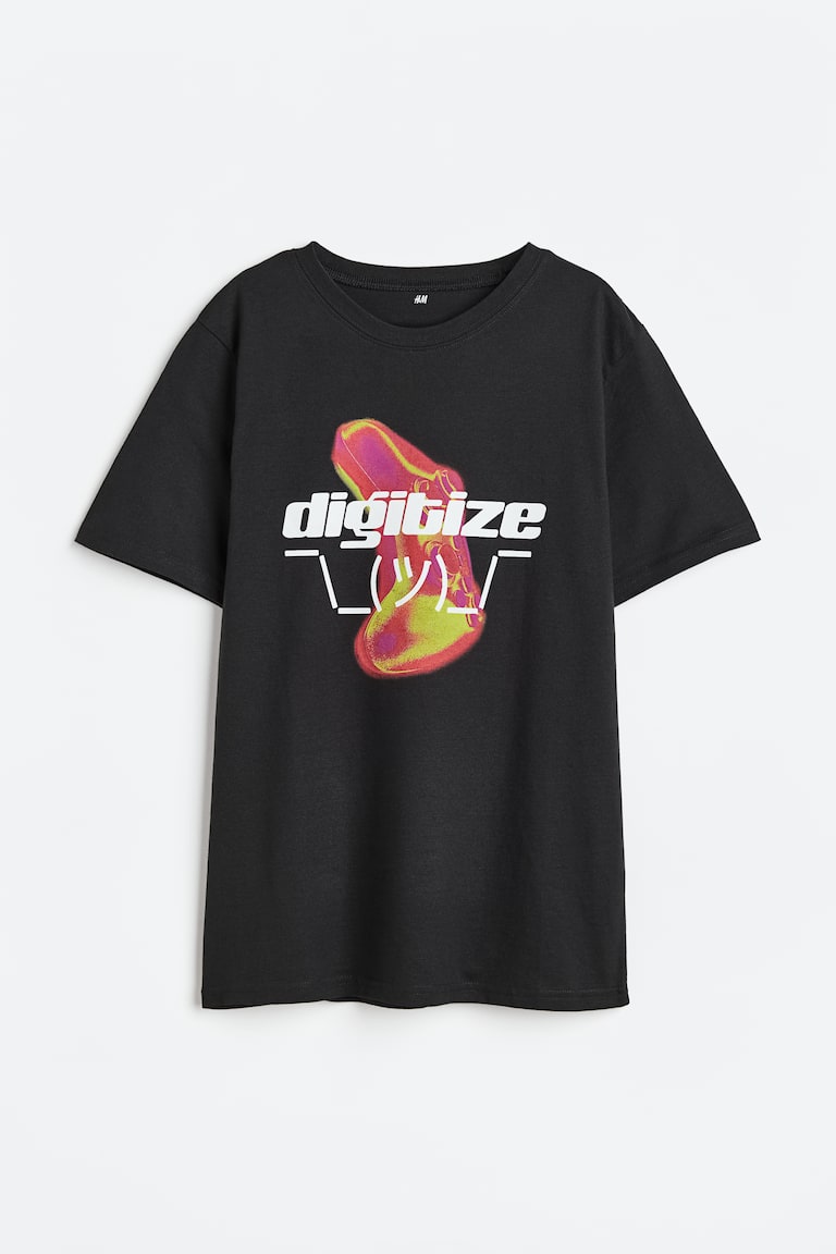 H&M Baumwoll-T-Shirt mit Print Zeitlich begrenztes Angebot